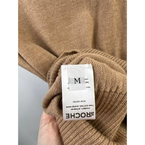 St. Roche Sierra Padded Shoulder Women's Sweater Camel Size: Medium NWOT - Picture 8 of 10